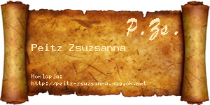 Peitz Zsuzsanna névjegykártya